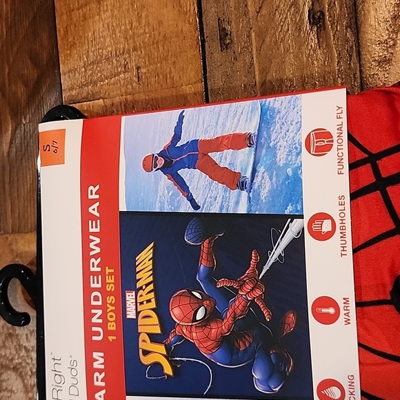 ClimateRight by Cuddl Duds Spiderman Boys Thermal Set Size Small 6/7 - Picture 3 of 11